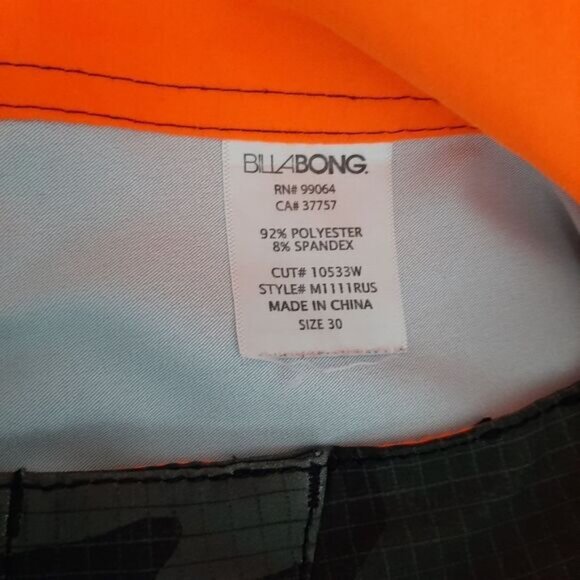 BILLABONG PX3 Swim Trunks Board Camo Print Men's Sz 30 / M - Picture 11 of 11